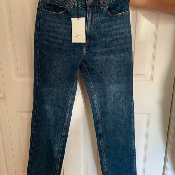 NWT Co Collections Blue Straight-Leg Jeans, Size 25 - Picture 3 of 6